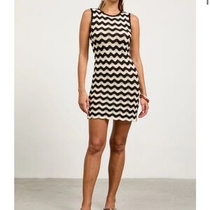 Knit Zigzag Pattern Dress